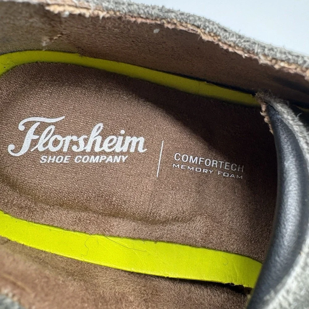 FLORSHEIM Dress Shoe Kids Size 3 M Gray Suede Lace‎ Up Oxford